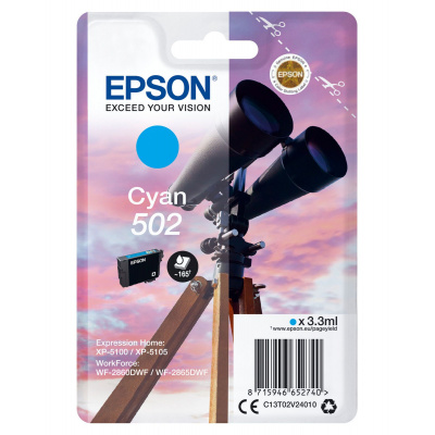 Epson 502 cián (cyan) eredeti tintapatron