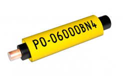 Partex PO-06Q10BN9, fehér, profil děrovaný, 100m, popisovací PVC bužírka s tvarovou pamětí, PO oválná