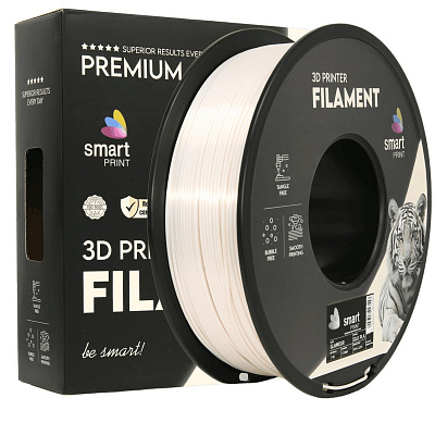 Smart Print FG-S184-E1, 3D filament, PLA Silk, 1,75mm, 1000g, Fehér (Glamour)