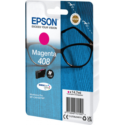 Epson 408 C13T09J34010 bíborvörös (magenta) eredeti tintapatron