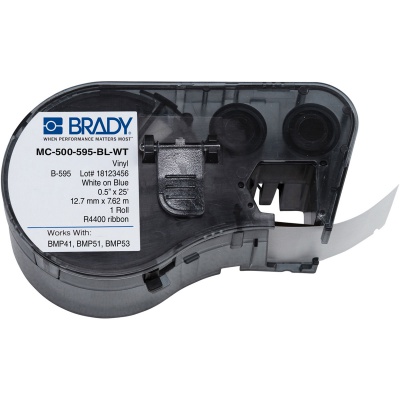 Brady MC-500-595-BL-WT / 143387, öntapadó szalag 12.70 mm x 7.62 m
