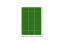 Öntapadó címkék 63,5 x 29,6 mm, 27 címkék, A4, 20 ív, zöld