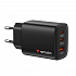 VERBATIM GaN Essentials 65 W-os töltő, 2xUSB-C, 1xUSB-A, fekete