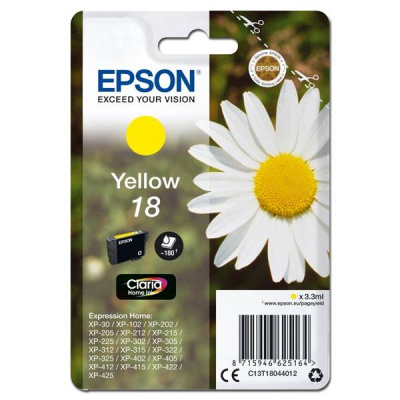 Epson 18 C13T18044012 sárga (yellow) eredeti tintapatron
