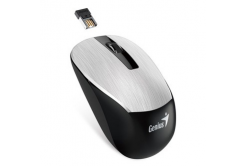 Genius Egér NX-7015 31030019404, 1600DPI, 2.4 [GHz], optikai, 3 gomb, vezetéknélküli USB, ezüst, AA
