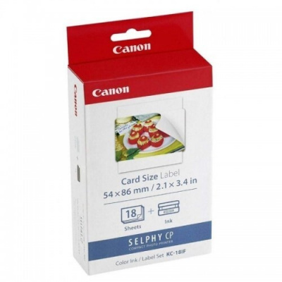 Canon KC-18IF 7741A001, 86x54mm, 18ks fehér címkék
