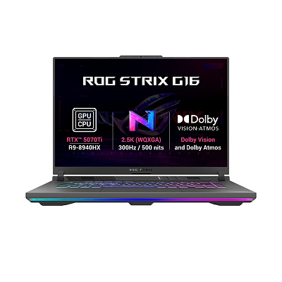 ASUS ROG Strix G16/G614PR-TS150Z/R9-8940HX/16"/2560x1600/32GB/1TB/RTX 5070Ti/operációs rendszer nélkül/Szürke/2R