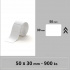 Niimbot 1EA01204102, 50x30mm, 900 db, fehér öntapadós címkék