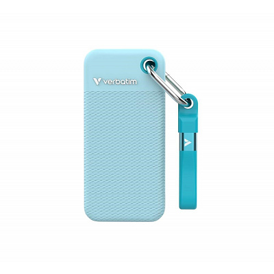 VERBATIM külső SSD 2TB Pocket SSD, USB-C, Kék