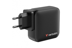 Verbatim GaN 32216, utazási hálózati töltő USB 3.0, USB C, szürke, 165 W, cserélhető villák C,G,A