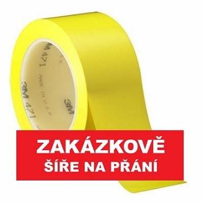 3M 471 jelölő PVC ragasztószalag, kopásálló, sárga 100 mm x 33 m