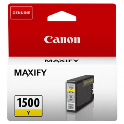 Canon eredeti tintapatron PGI-1500 Y, yellow, 300 oldal, 4.5ml, 9231B001, Canon MAXIFY MB2050,MB2150,MB2155,MB2350,MB2750,MB2755