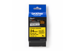 Brother TZ-S651 / TZe-S651, 24mm x 8m, fekete nyomtatás / sárga alapon, eredeti szalag