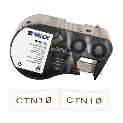 Brady M4-128-499 / 170808, 48.26 mm, Nylon, fekete nyomtatás / fehér alapon