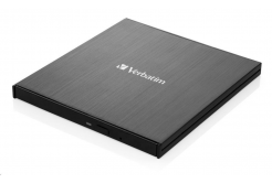 VERBATIM külső Slimline Blu-ray Writer mechanika (USB-C, USB 3.0) Ingyenes BR Disc 25GB (CD DVD BD + NERO)