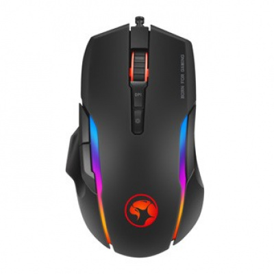 Marvo Egér G945 G945 PRO, 10000DPI, optikák, 9 gomb, vezetékes USB, fekete, játék, RGB háttérvilágítás