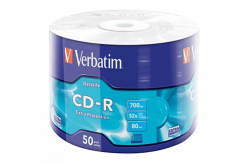 Verbatim 43787 CD-R Data Life Extra Protection, 50-csomag Wrap, 700MB, 52x, 80 perc, 12cm, nyomtatási lehetőség nélkül