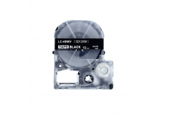 Epson LC-SD12KW, 12mm x 8m, fehér nyomtatás / fekete alapon, utángyártott szalag