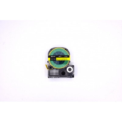Epson LK-6YBA11 / SU11Y, 11 mm x 2,5 m, fekete nyomtatás / sárga háttér, zsugorcső kompatibilis szalag