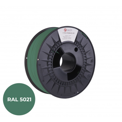 C-Tech 3DF-P-PLA1.75-5021 3D filament, PREMIUM LINE, PLA, RAL5021, 1,75mm, 1000g, Víz kék (Blue)