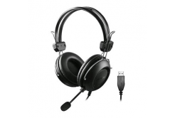 A4Tech HU-35 herní sluchátka s mikrofonem, drátová, černá, USB