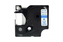 Dymo 45801, 19mm x 7m kék nyomtatás / átlátszó alapon, kompatibilis szalag 