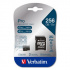 Verbatim 47045 MicroSD, memóriakártya, micro SDXC, 256GB, UHS 3 (U3), adapterrel