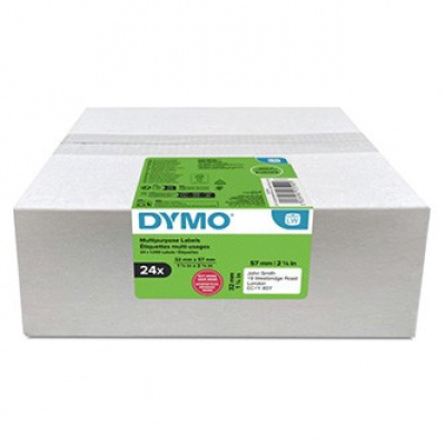Dymo 2223590, 57mm x 32mm, multifunkcionális, kivehető, fehér, eredeti papírcímkék, 24 x 1000 db