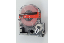 Epson LK-SD6RW, 6mm x 9m, fehér nyomtatás / piros alapon, utángyártott szalag