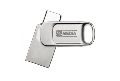 MyMedia MyDual USB 2.0, USB 2.0, 64GB, stříbrný, 69267, USB A / USB C, s krytkou