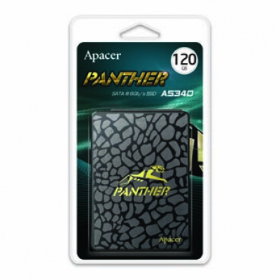 Belső lemez SSD Apacer 2.5", belső SATA III, 120GB, AS340, AP120GAS340G-1, 550 MB/s-R, 500 MB/s-W,Panther