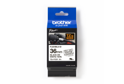 Brother TZ-FX261 / TZe-FX261 Pro Tape, 36mm x 8m, fekete nyomtatás/fehér alapon, eredeti szalag