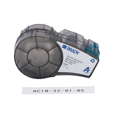 Brady M21-500-414 / 151515, 12.70 mm x 3.048 m, Polyester, fekete nyomtatás / fehér alapon