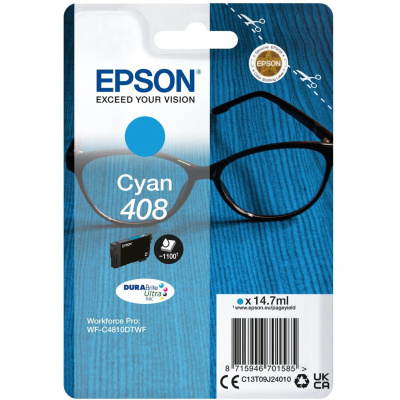 Epson 408 C13T09J24010 cián (cyan) eredeti tintapatron
