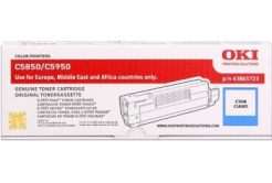 OKI 43865723 cián (cyan) eredeti toner