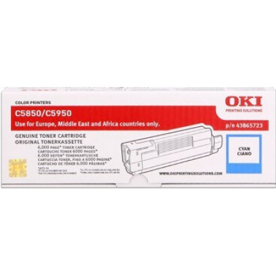 OKI 43865723 cián (cyan) eredeti toner