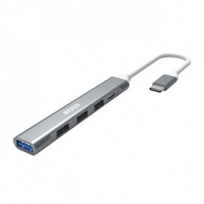 USB (3.0) hub 5-port, UH008, fém, Marvo