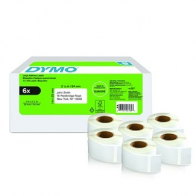 Dymo 2177564, 54mm x 25mm, fehér papírcímkék