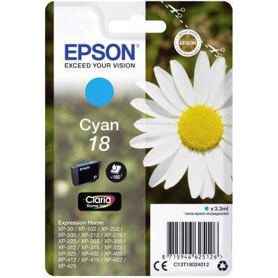 Epson 18 C13T18024012 cián (cyan) eredeti tintapatron