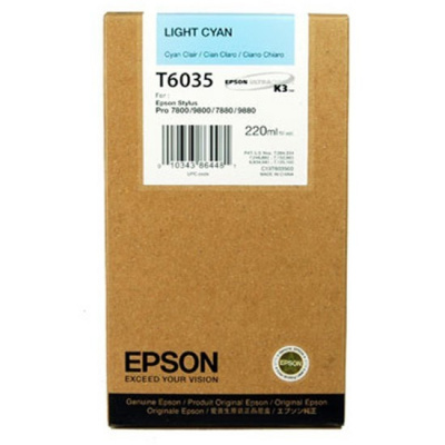 Epson T603500 világos cián (light cyan) eredeti tintapatron
