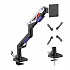 Powerton ERGO STRYNX Állítható monitortartó, fehér/fekete, 2-30KG, bilincs, 24"-57", 75x75/100x100/100x200/200x100/200x200