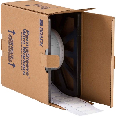Brady LSZH-500-2-WT / 141252, címkék, THT Low Smoke Halogen Free Permasleeve Wire Marking Sleeves, 50.80 mm x 21.60 mm