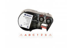 Brady M4C-500-595-WT-RD / 170819, 12.70 mm x 7.62 m, vinil, piros nyomtatás / fehér alapon