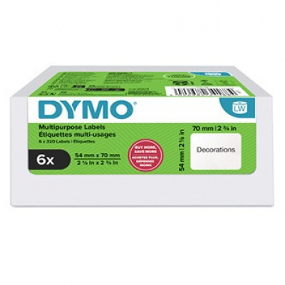 Dymo 2234188, 70mm x 54mm, diszkettekre, fehér, eredeti papírcímkék, 6 x 320 db