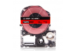 Epson LK-SC18RW, 18mm x 9m, fekete nyomtatás / piros alapon, utángyártott szalag