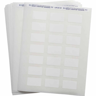 Brady LAT-24-747-1 / 029757, LaserTab Laser Printable Labels, 44.45 mm x 25.40 mm
