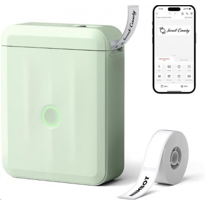 Niimbot D110-M Smart 1AA56291608, címkenyomtató, zöld + címketekercs