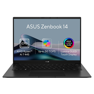 ASUS Zenbook 14/UM3406GA-OLED231X/AI7-445/14"/WUXGA/T/32GB/1TB/AMD int/W11P/Fekete/2R