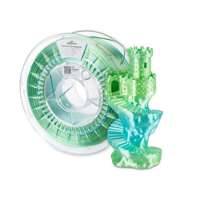 Spectrum 81018 3D filament, PLA Silk Rainbow, 1,75mm, 1000g, Többszínű (Ocean melange)