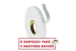 3M 9508W Montážní pěnová oboustranná páska, bílá 19 mm x 3 m